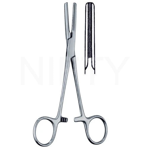 Tubing Clamp Forcep, Cross Serrated